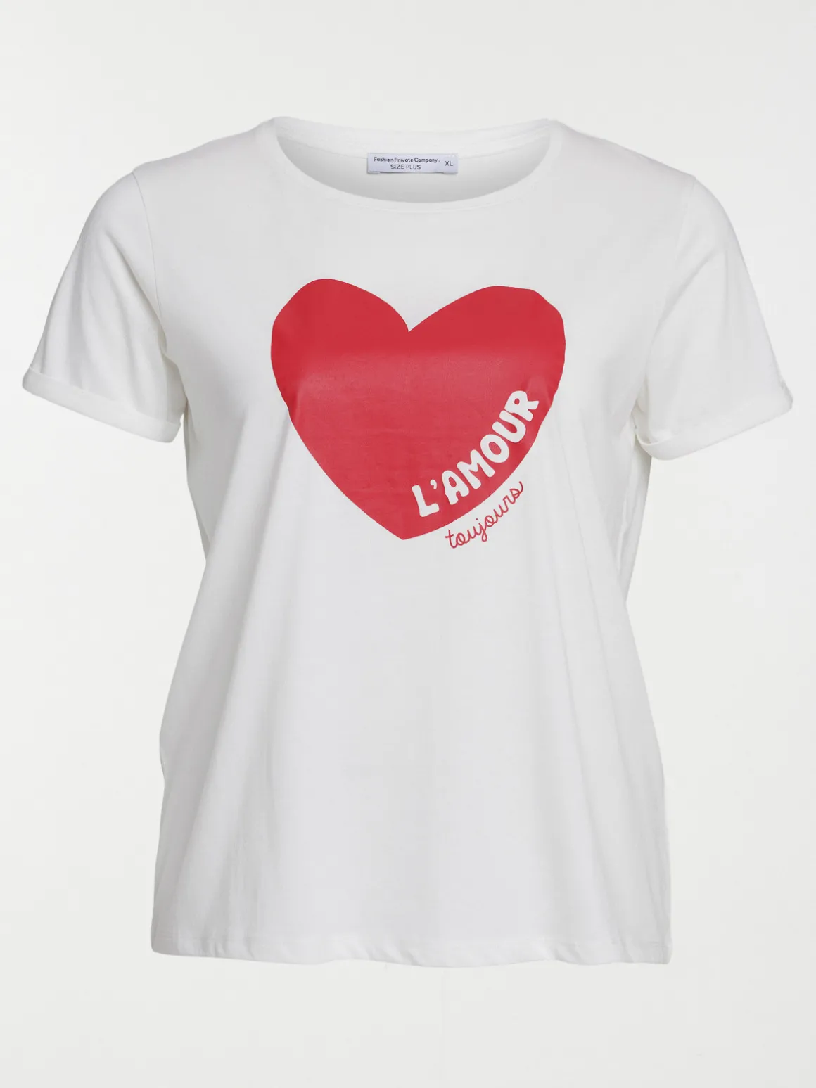 T-shirt coeur grande taille femme