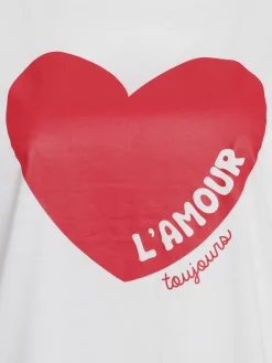 T-shirt coeur grande taille femme