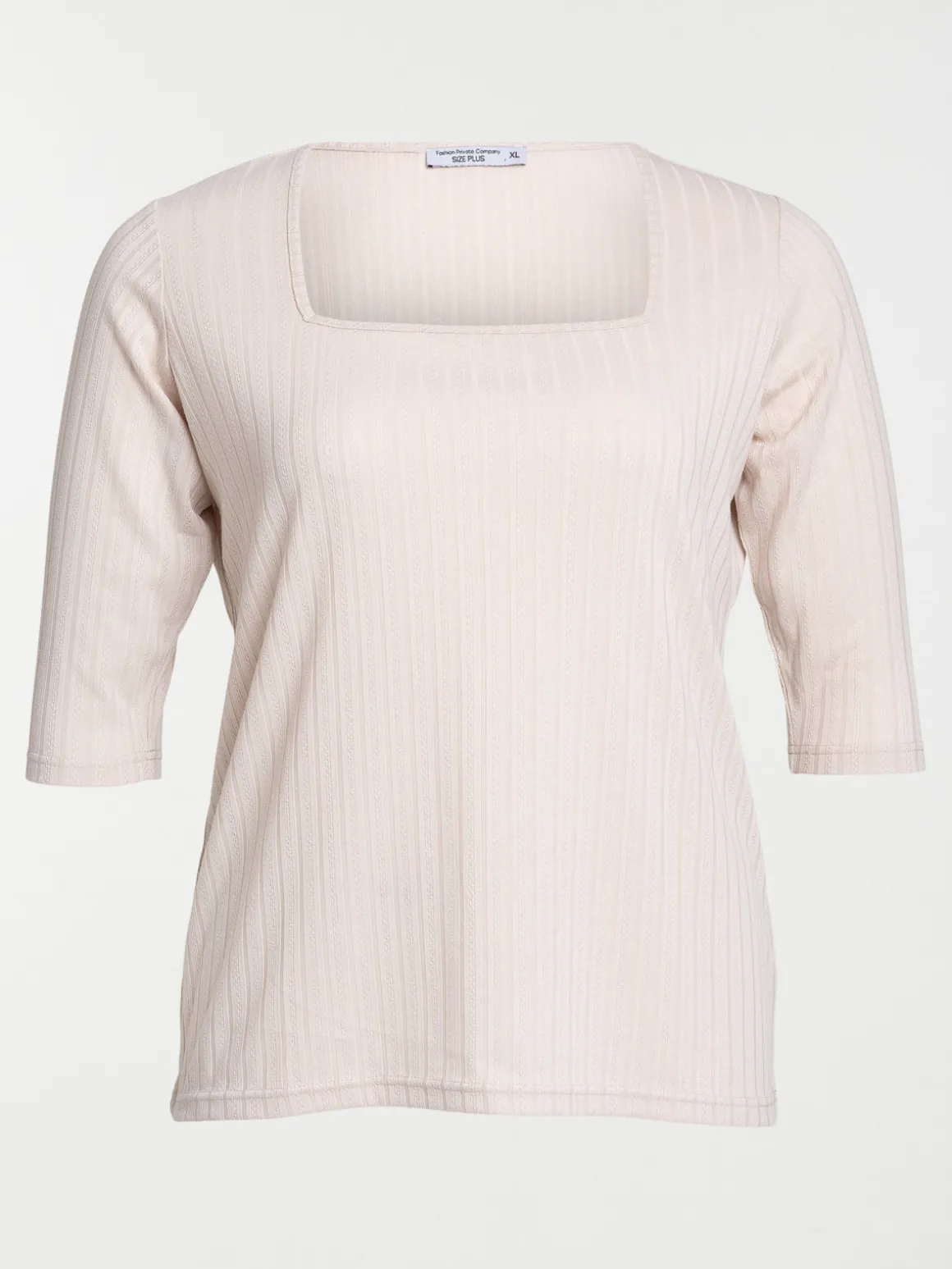 T-shirt col carré grande taille femme