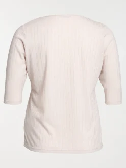 T-shirt col carré grande taille femme