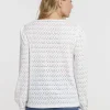 T-shirt col carré manches longues femme