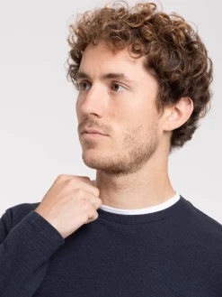 T-shirt col contrasté homme