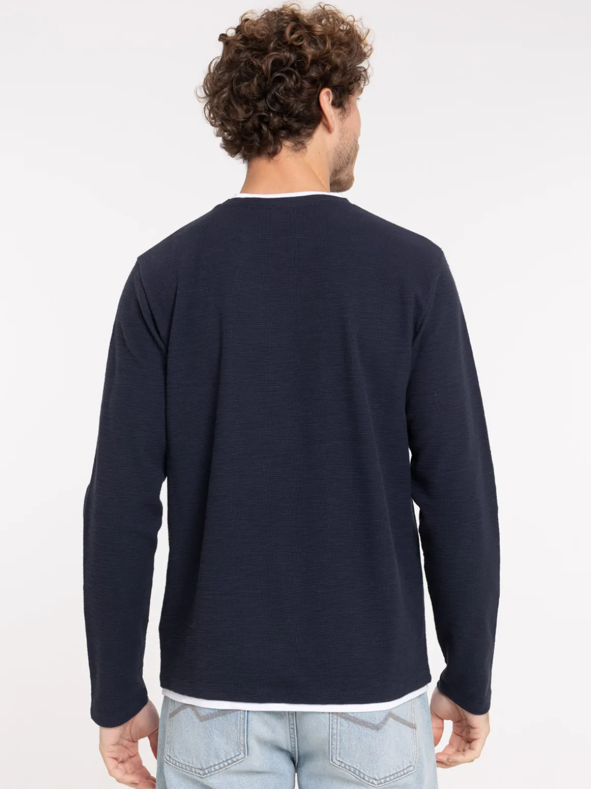 T-shirt col contrasté homme
