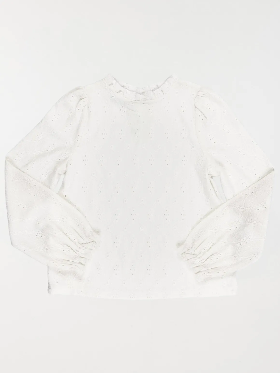 T-shirt col montant écru fille (3-12A)