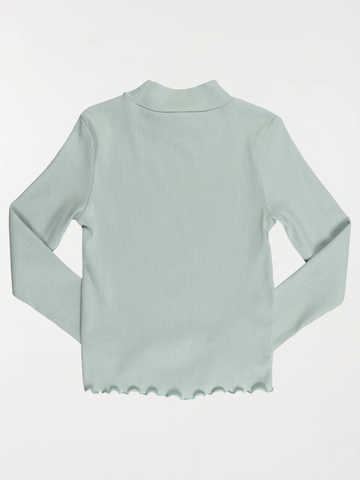 T-shirt col montant côtelé fille (3-12A)