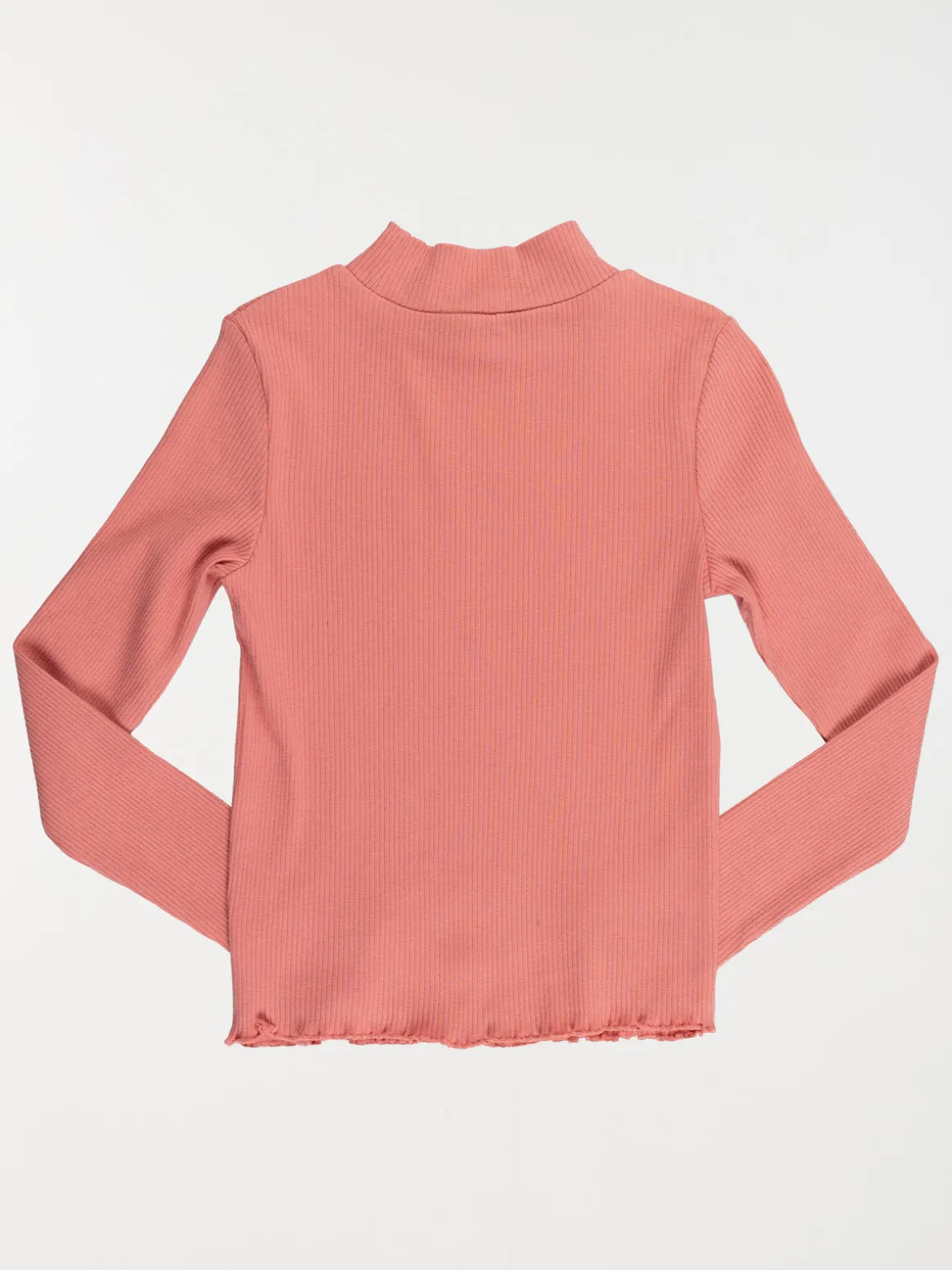 T-shirt col montant côtelé fille (3-12A)