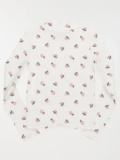 T-shirt col montant fleuri fille (3-12A)