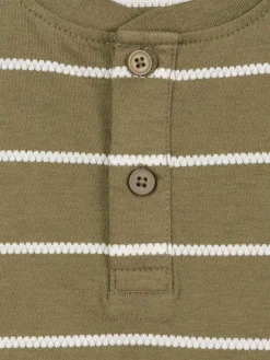 T-shirt col rond boutonné garçon (3-12A)