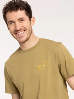 T-shirt col rond coloris vert boa homme