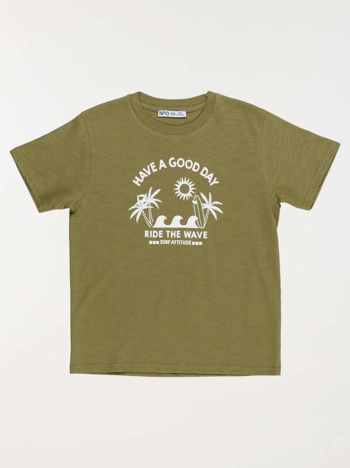 T-shirt col rond motif garçon (3-12A)