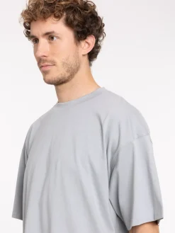 T-shirt col rond uni gris homme