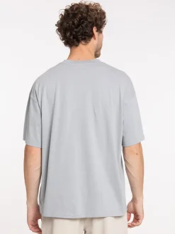 T-shirt col rond uni gris homme