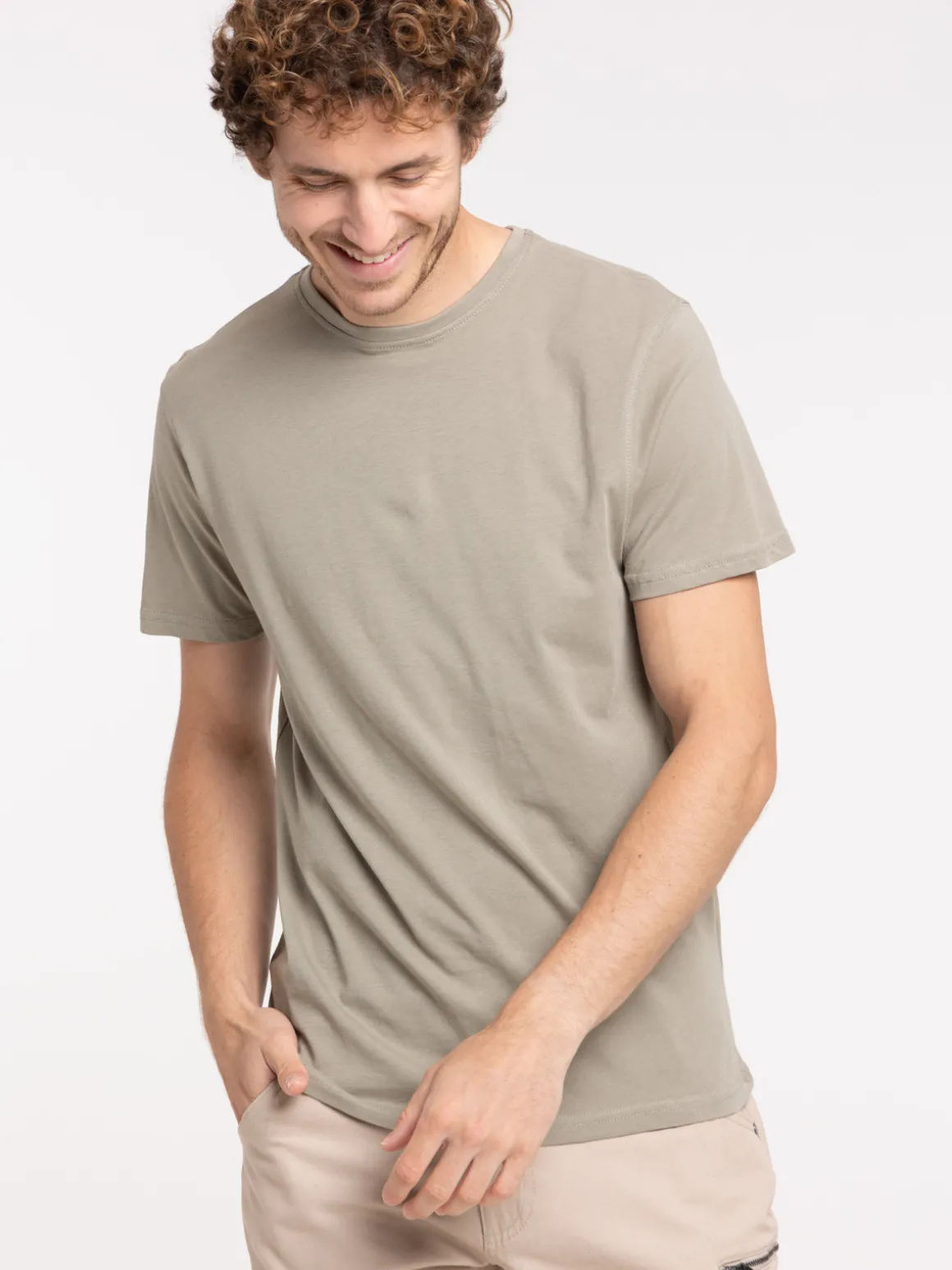 T-shirt col rond uni homme