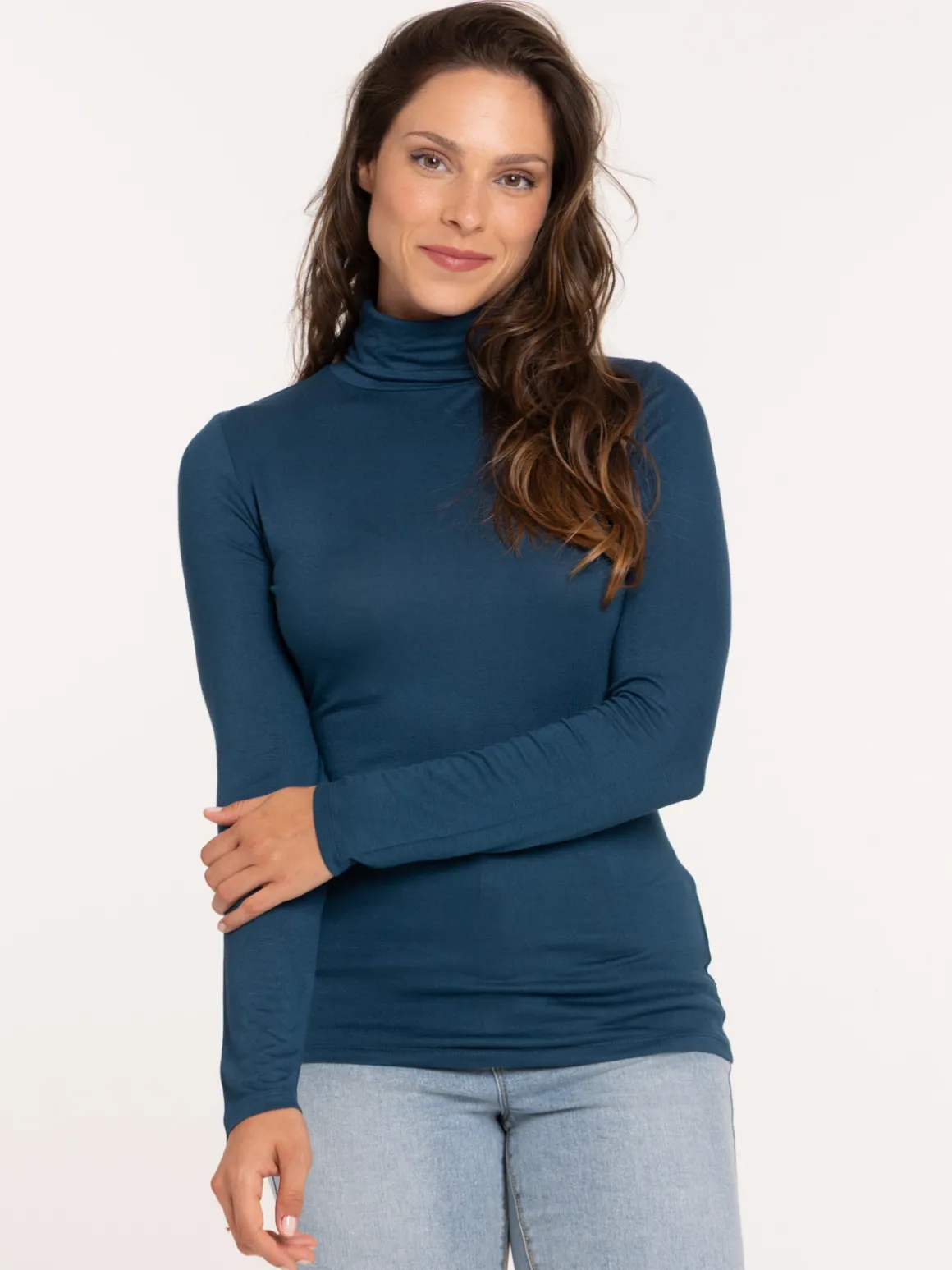 T-shirt col roulé femme