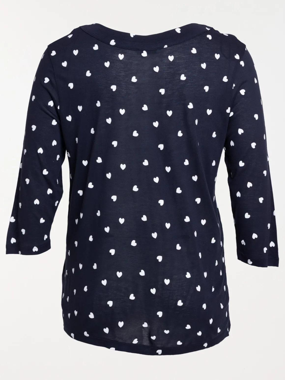 T-shirt col V coeurs grande taille femme