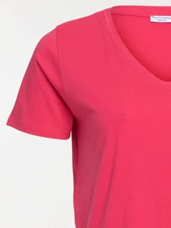 T-shirt col V grande taille femme