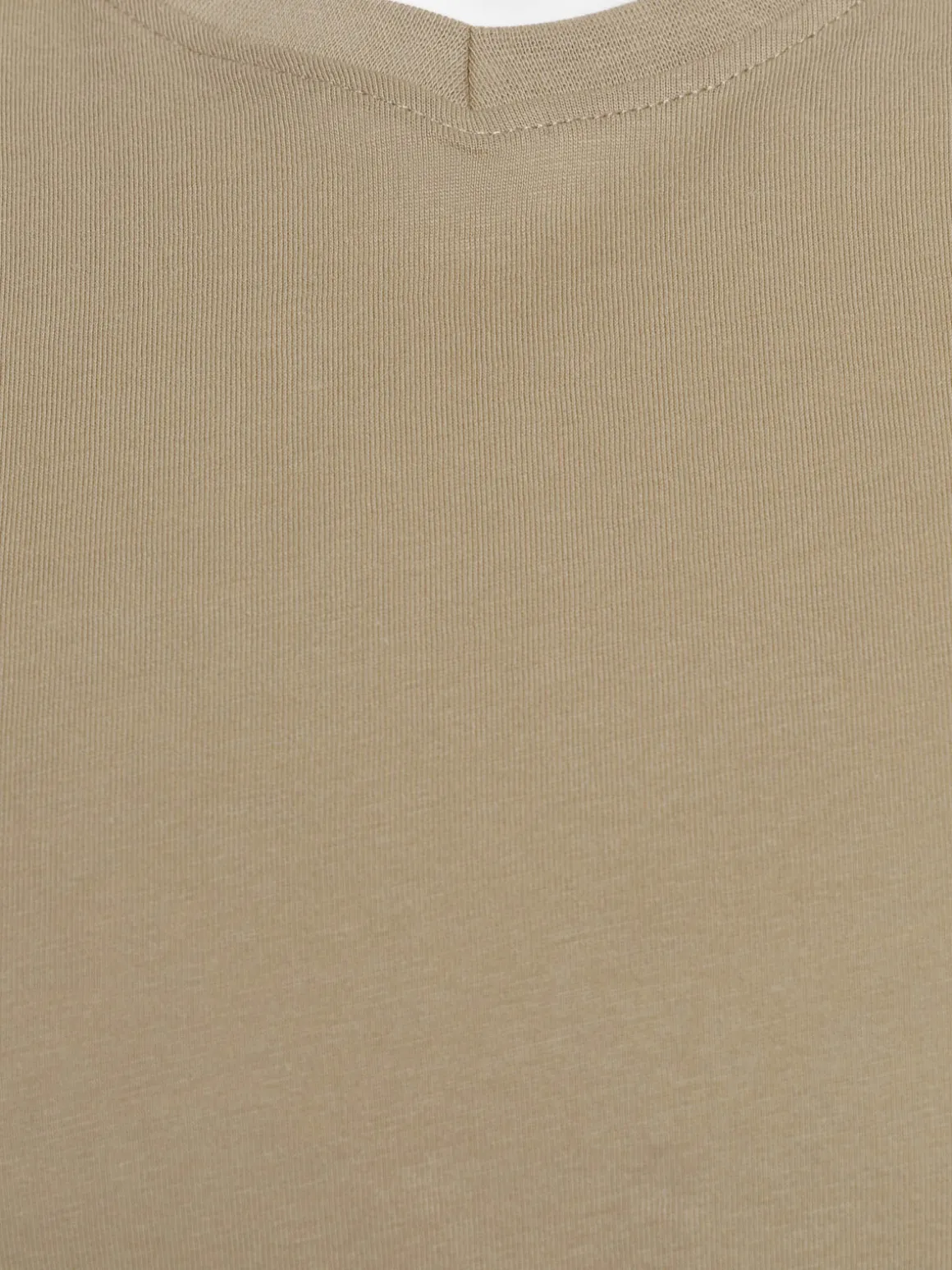 T-shirt col V taupe grande taille homme
