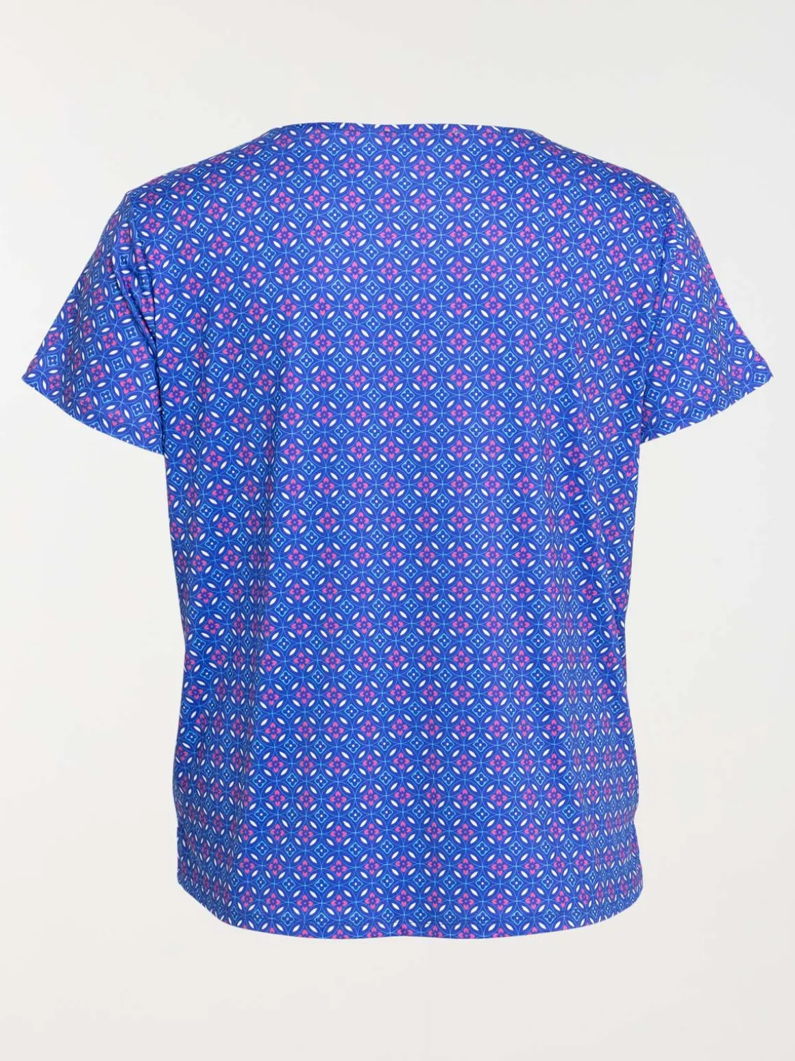 T-shirt col V zippé grande taille femme