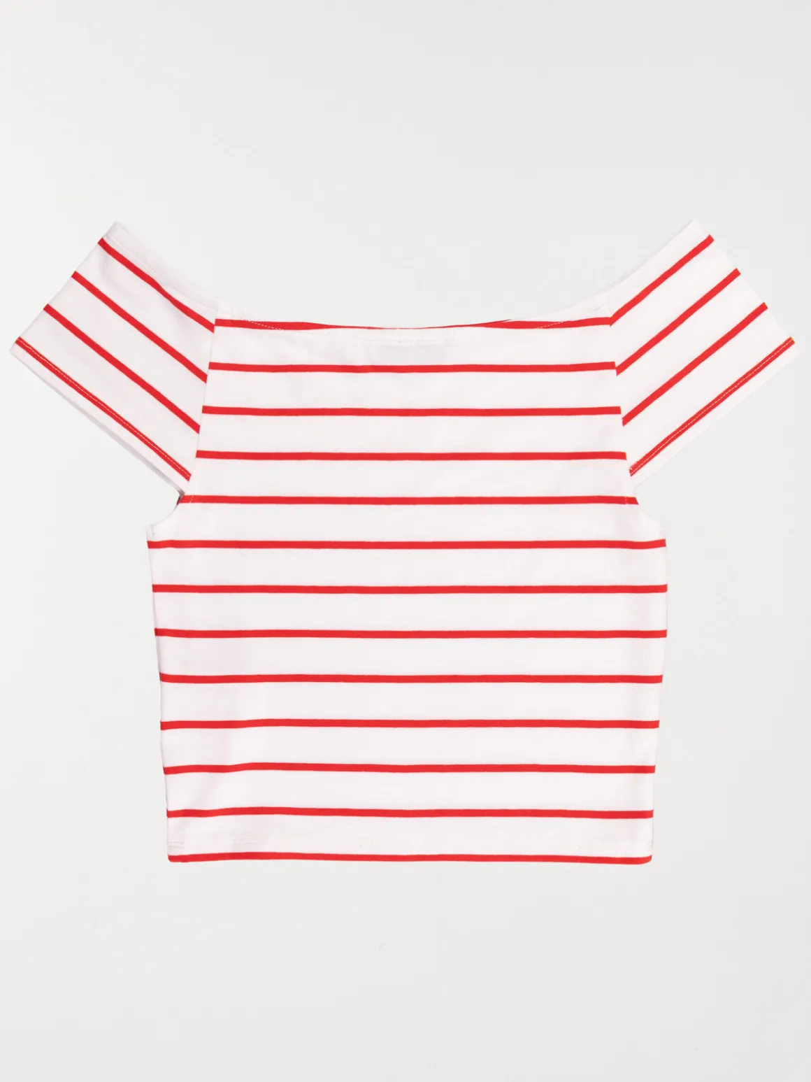 T-shirt court rayé fille (XXS-M)
