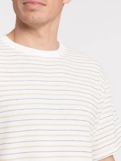 T-shirt écru col rond homme