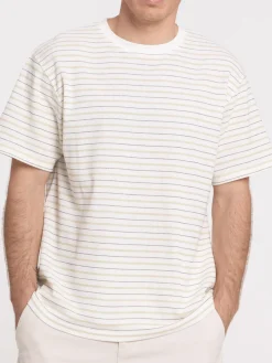 T-shirt écru col rond homme