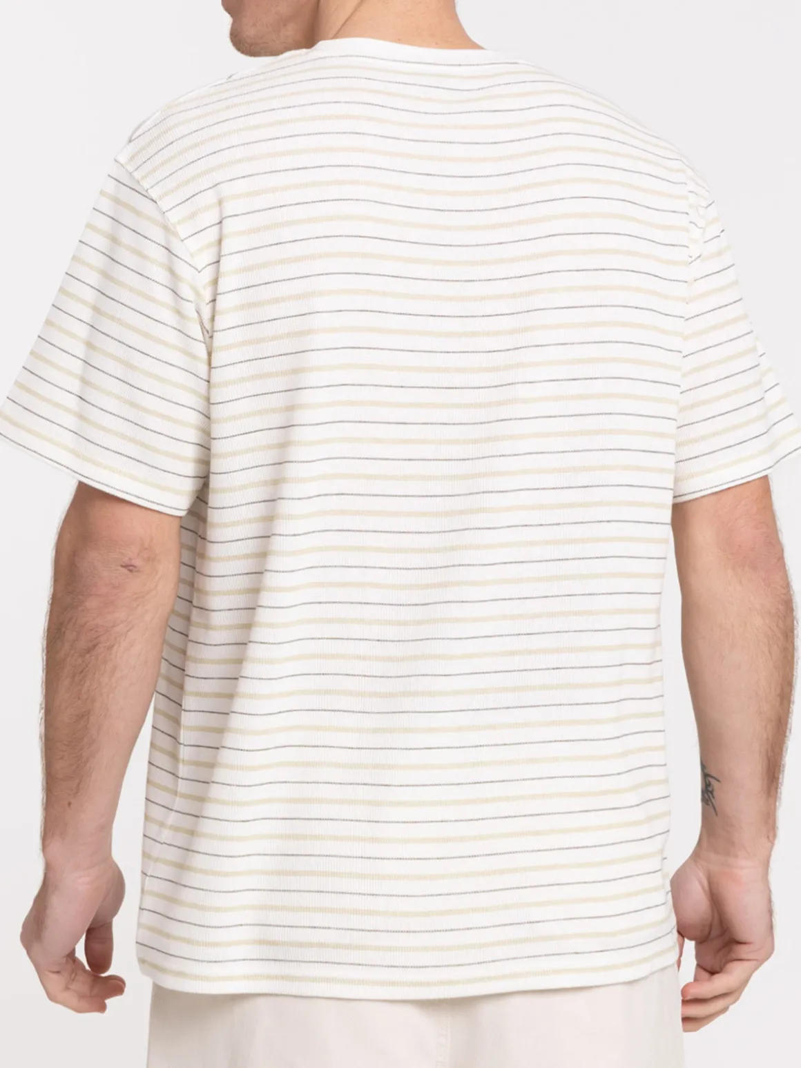 T-shirt écru col rond homme