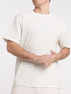T-shirt écru col rond homme