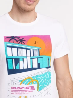 T-shirt écru Los Angeles homme