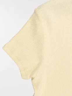 T-shirt côtelé vanille fille (XXS-M)