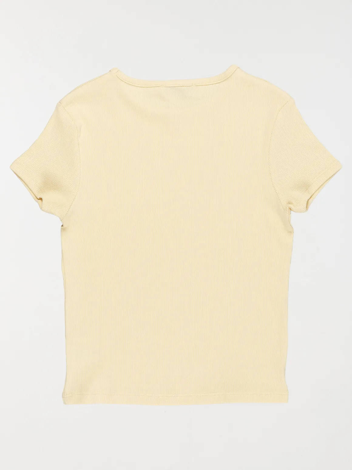 T-shirt côtelé vanille fille (XXS-M)
