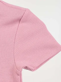 T-shirt découpe dos mauve fille (10-16A)