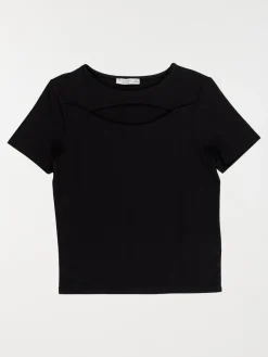 T-shirt découpe fantaisie fille (XXS-M)
