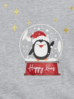 T-shirt de Noël motif pingouin femme