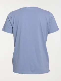 T-shirt denim blue grande taille femme
