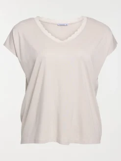 T-shirt dentelle grande taille femme