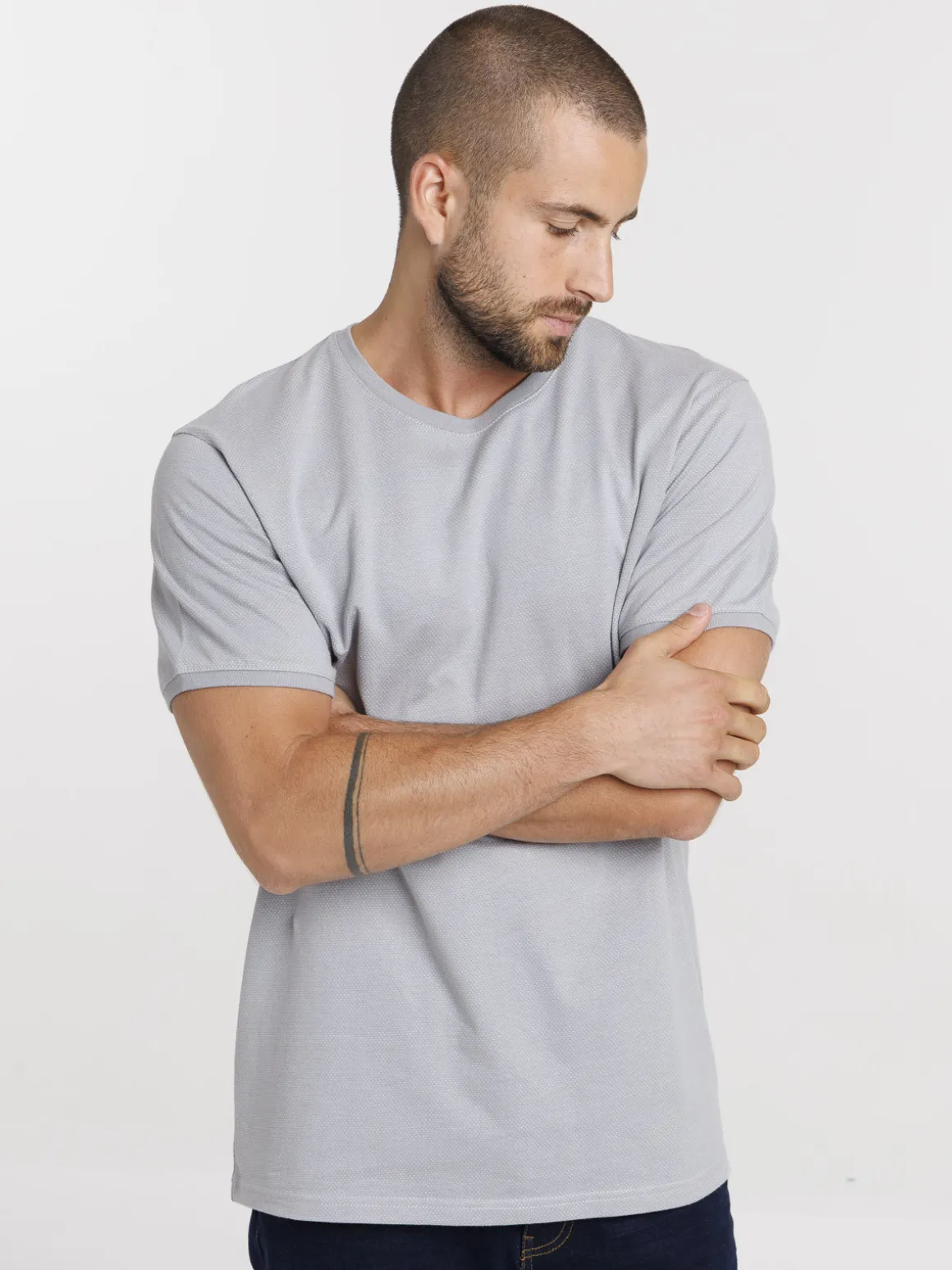 T-shirt en coton col rond homme
