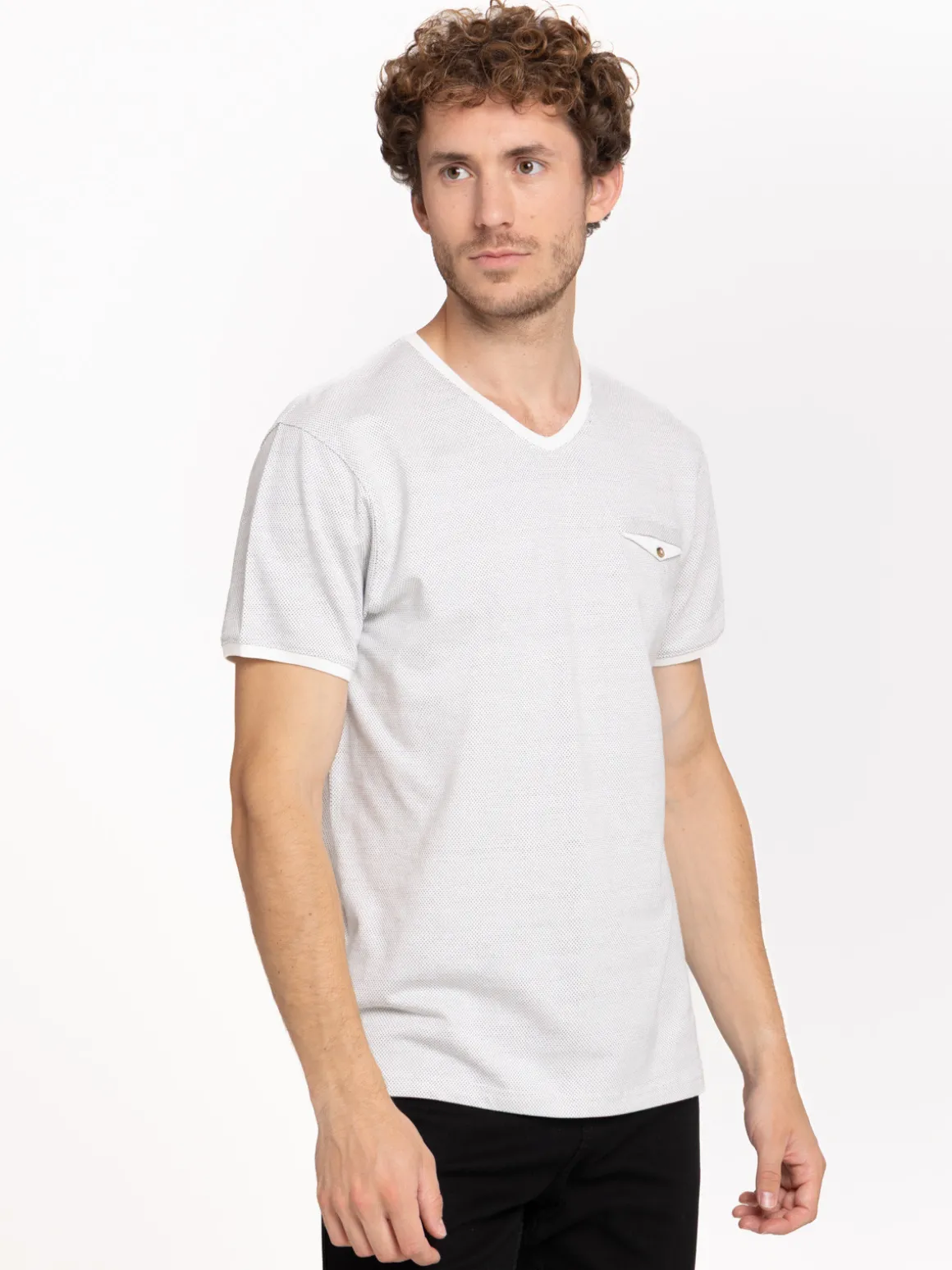 T-shirt fausse poche poitrine homme