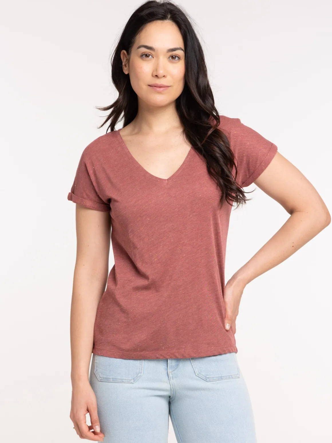 T-shirt femme dentelle macramé dos