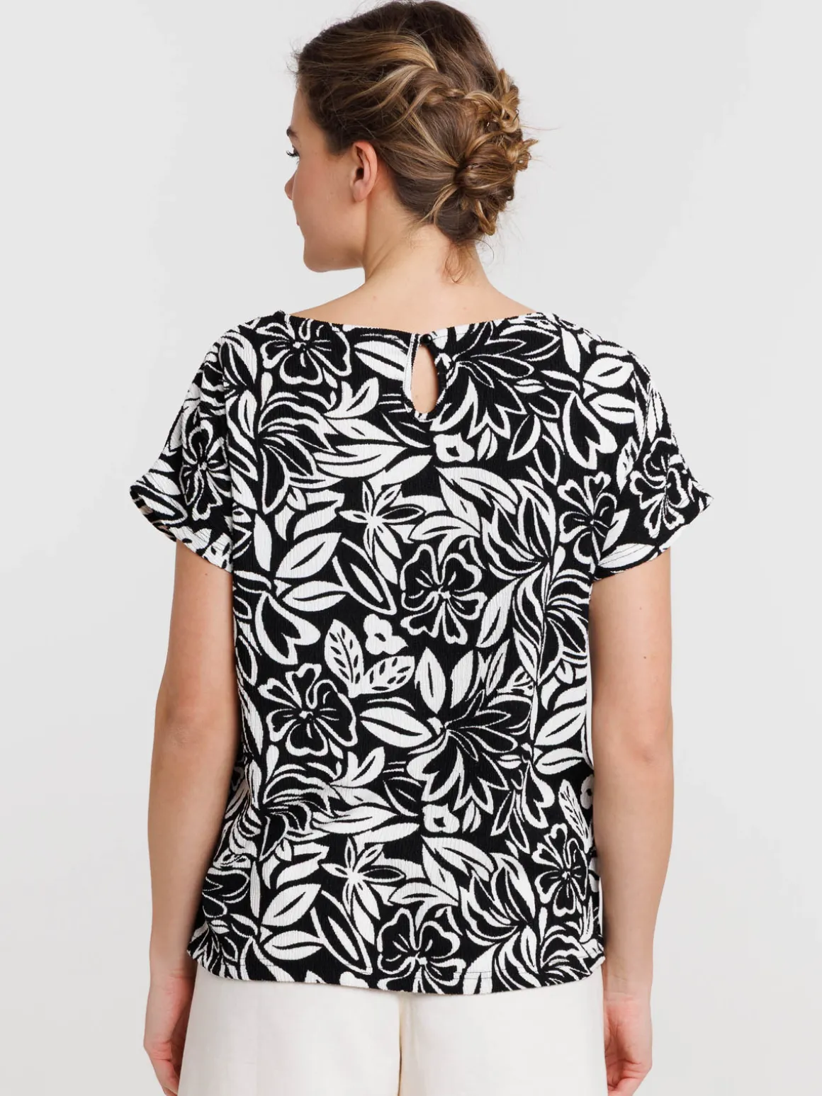 T-shirt femme motif floral