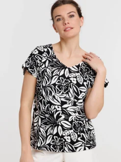 T-shirt femme motif floral