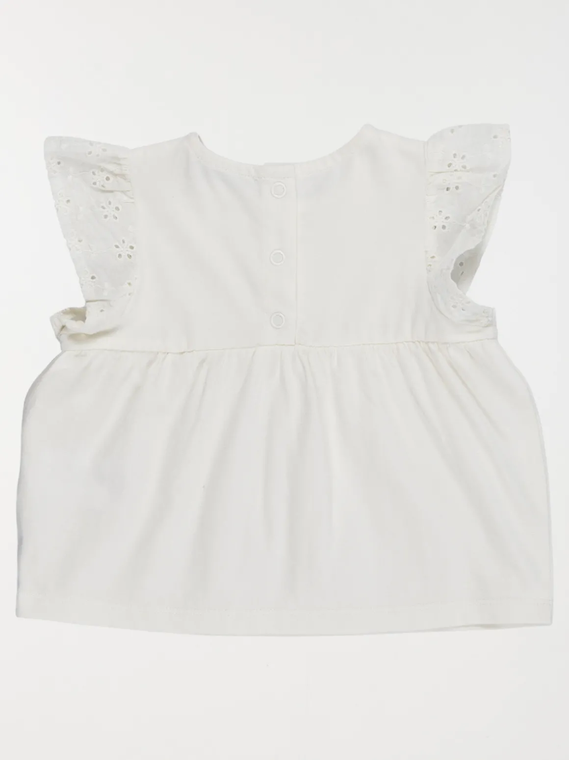 T-shirt fille broderie anglaise (3-36M)