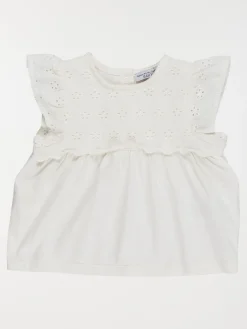 T-shirt fille broderie anglaise (3-36M)