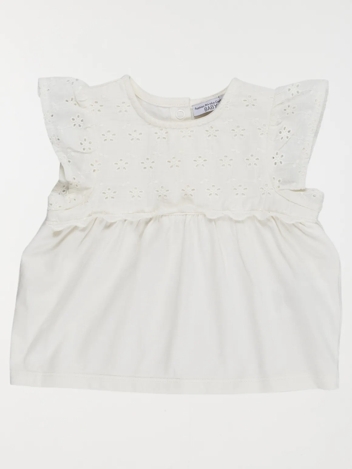 T-shirt fille broderie anglaise (3-36M)