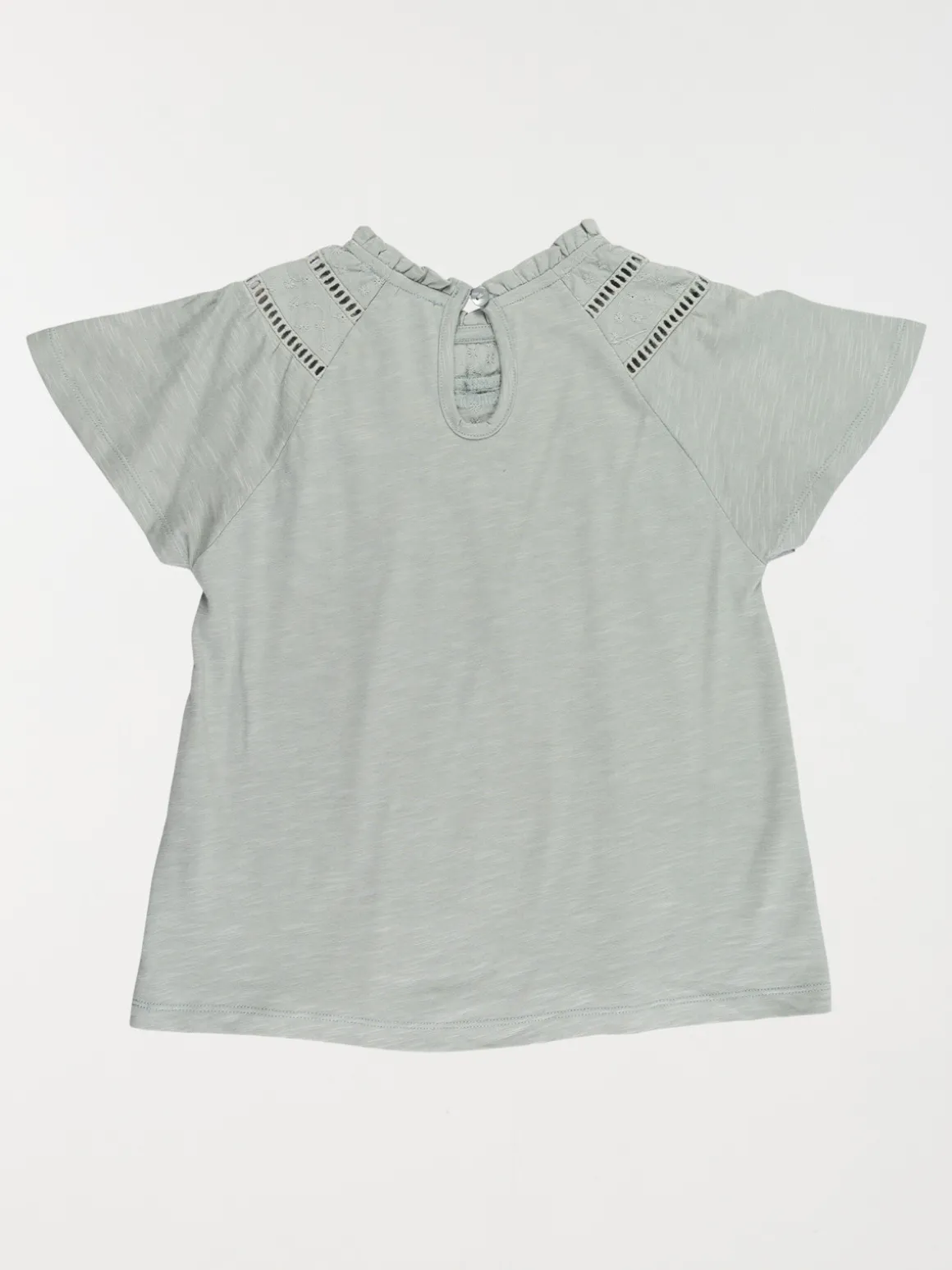T-shirt fille broderie anglaise (3-12A)