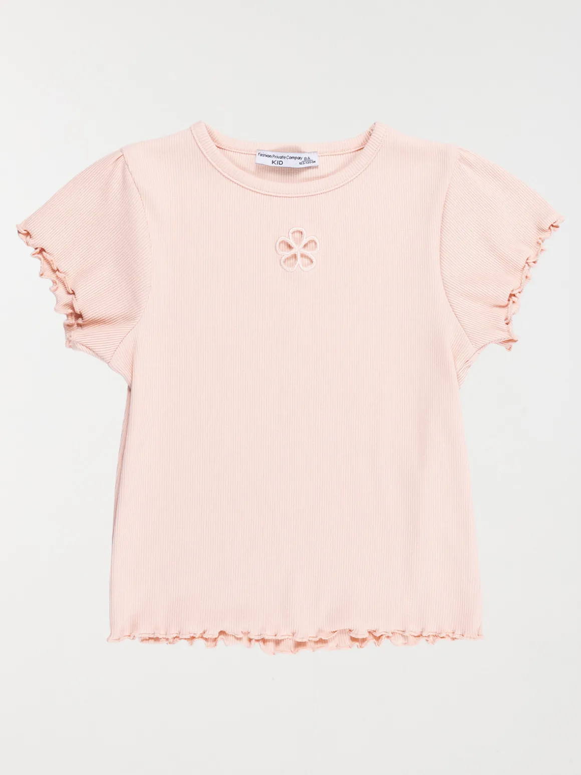T-shirt fleur ajourée fille (3-12A)