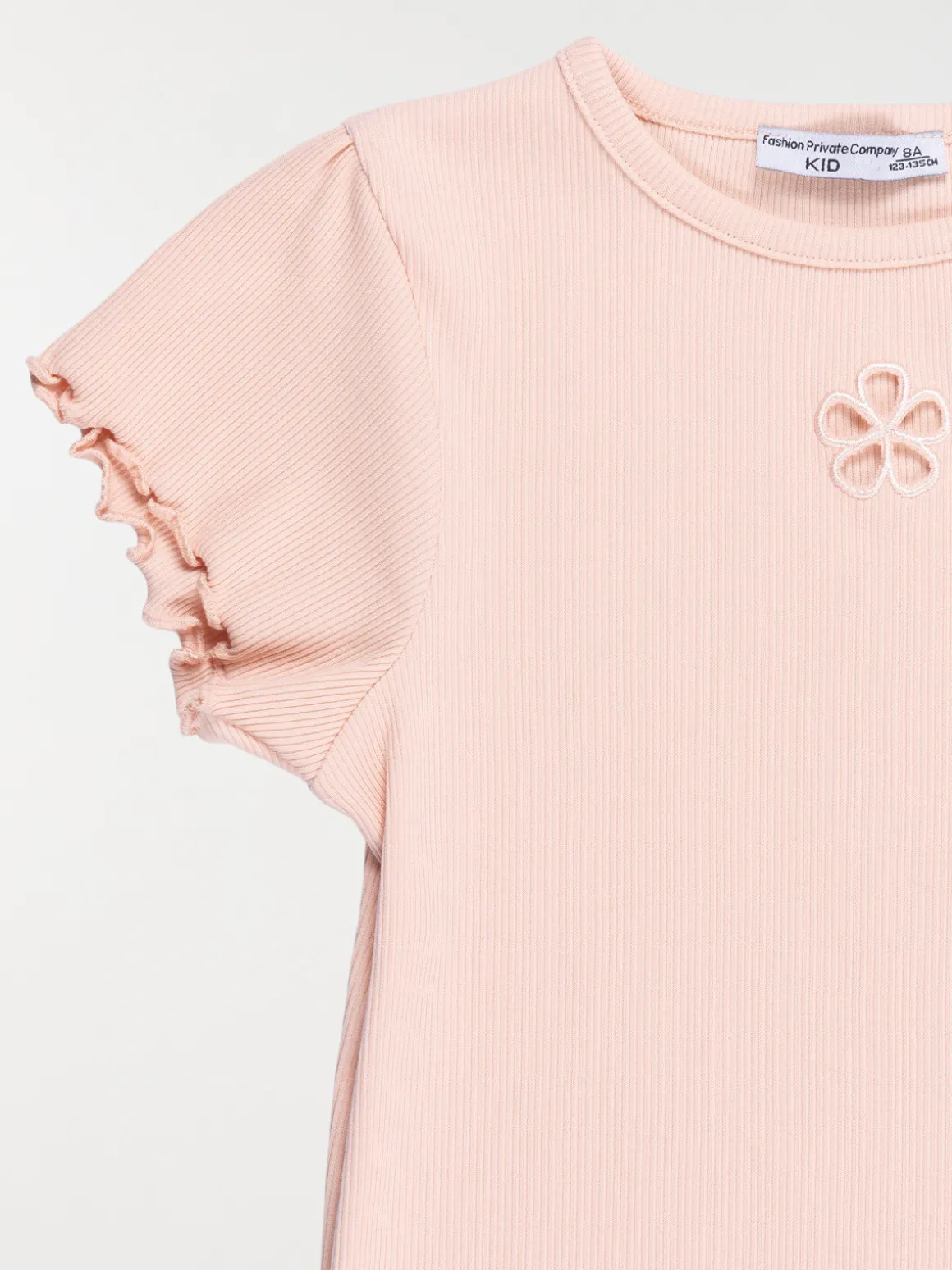 T-shirt fleur ajourée fille (3-12A)