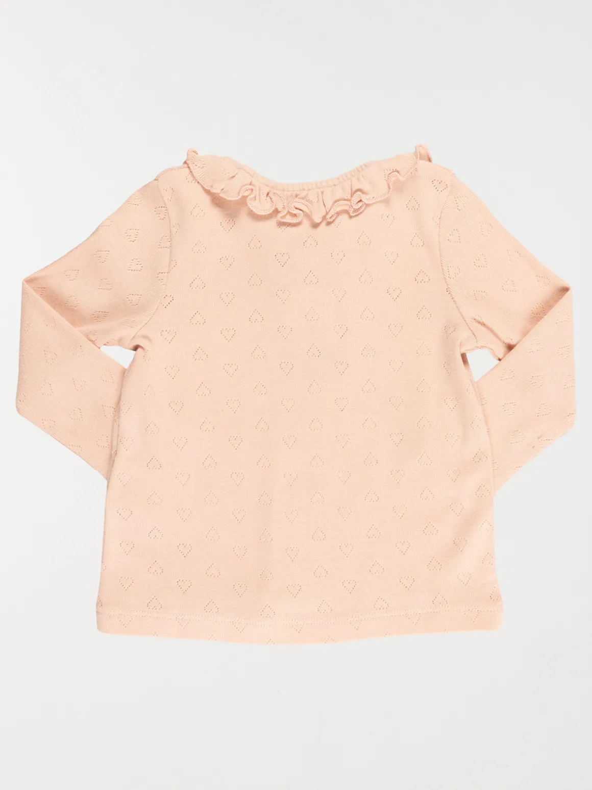 T-shirt fleur brodée fille (3-36M)