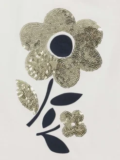 T-shirt fleurs sequins fille (3-12A)