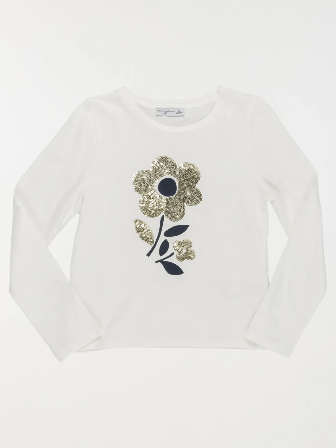 T-shirt fleurs sequins fille (3-12A)