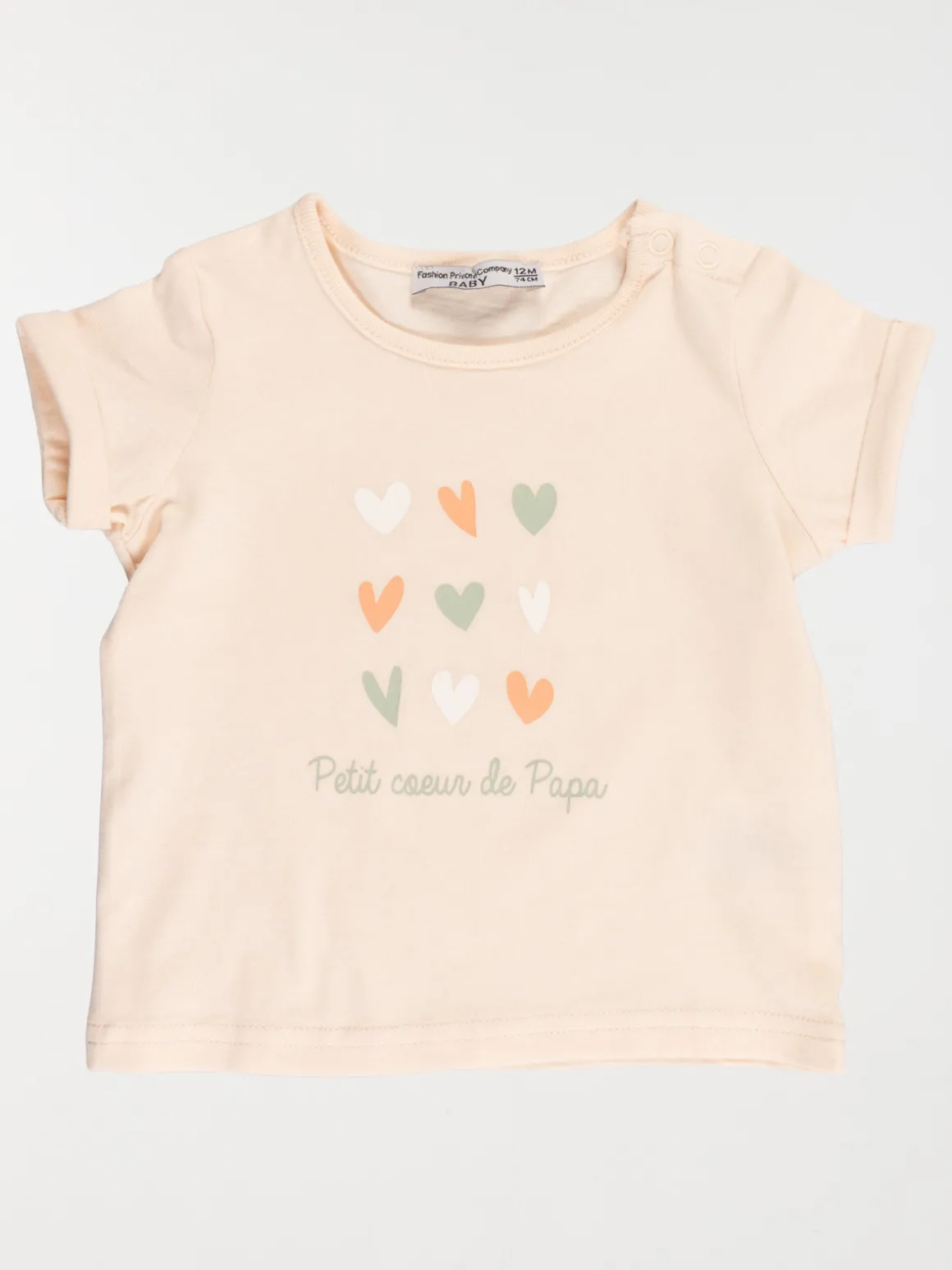 T-shirt fête des pères fille (3-36M)